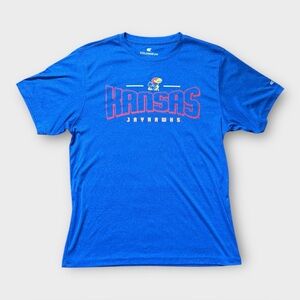 Kansas Jayhawks‎ Colosseum Blue Graphic Athletic T-Shirt Men’s Large
